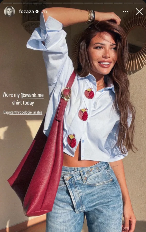 Pomegranate Cropped Shirt - Image 3