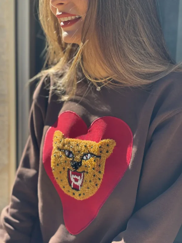 Leopard in A Heart Sweater - Image 4