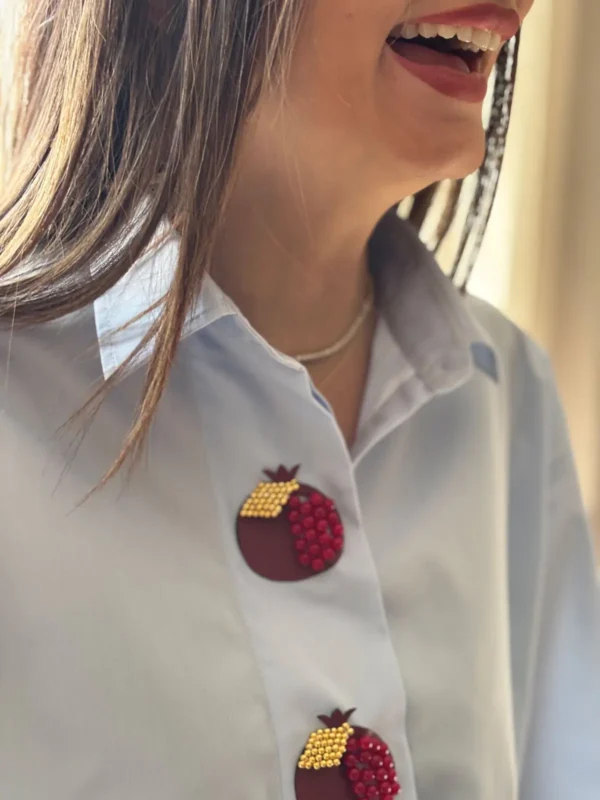 Pomegranate Cropped Shirt